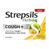 Strepsils Herbal Cough Lozenges Honey Lemon 32 Pack